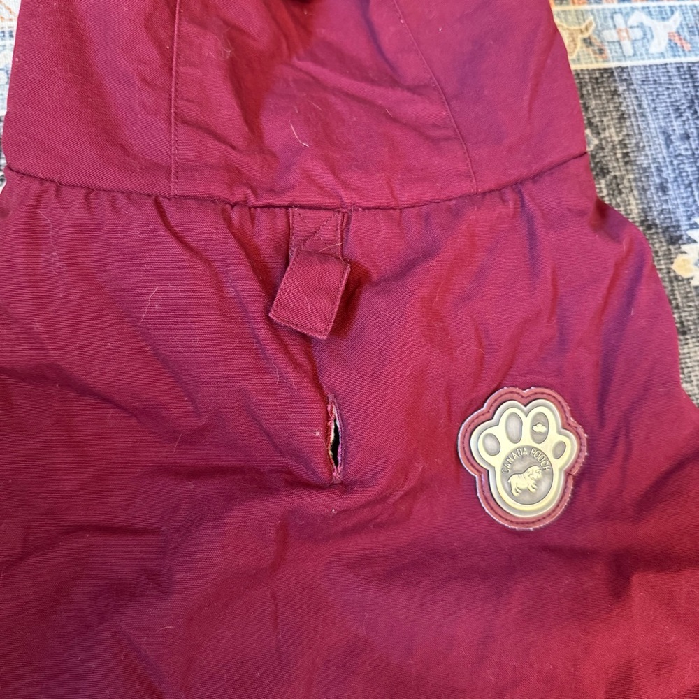 Canada Pooch Dog Sherpa Lined Jacket With Fur Lined Hood Size 24 Inches - Picture 8 of 12